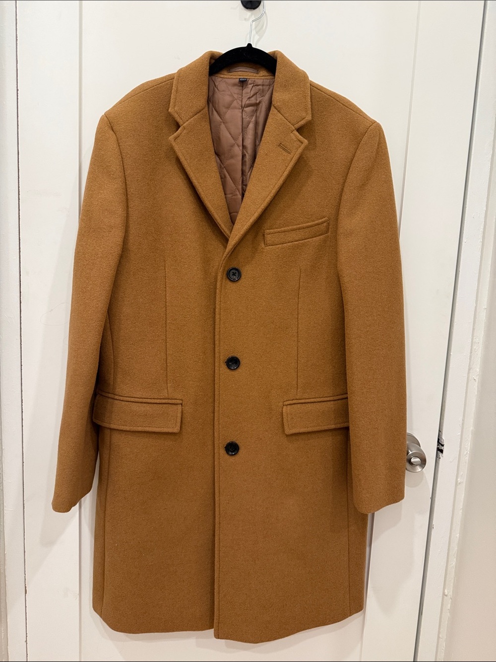 J. Crew Men's Camel Wool Pea Coat
